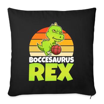 Boccesaurus Rex - Sofa pillowcase 17,3'' x 17,3'' (45 x 45 cm) - black - Front