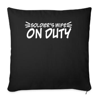 Femme du soldat Femme du soldat - Housse de coussin décorative 45 x 45 cm - noir - Devant
