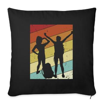 Randonnée en montagne Randonnées Randonnées - Housse de coussin décorative 45 x 45 cm - noir - Devant