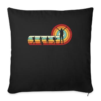 Trekking Randonnée Randonnée Randonnée Randonnée pédestre - Housse de coussin décorative 45 x 45 cm - noir - Devant