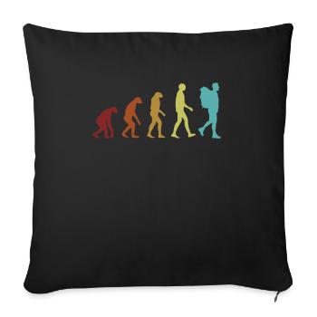 Randonnée Evolution Trekking Randonnée en montagne Randonnée - Housse de coussin décorative 45 x 45 cm - noir - Devant