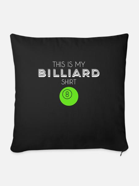 Billiard shirt - Sofakissenbezug 45 x 45 cm - Schwarz