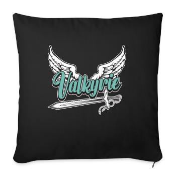 Valkyrie Loves Norse Mythology Nordic Viking Woman - Sofakissenbezug 45 x 45 cm - Schwarz - Vorne