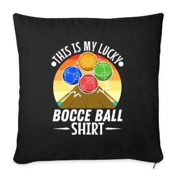 This is my Lucky Bocce ball - Sofa pillowcase 17,3'' x 17,3'' (45 x 45 cm) - black - Front