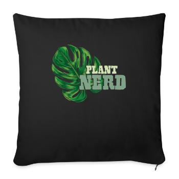 Plant Nerd Plant Monstera Gardener Window Leaf - Housse de coussin décorative 45 x 45 cm - noir - Devant