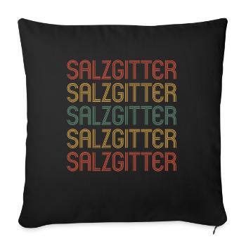 Salzgittererin Salzgitterer Salzgitter - Sofakissenbezug 45 x 45 cm - Schwarz - Vorne