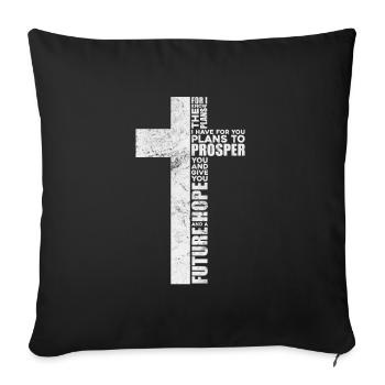 Bible - Housse de coussin décorative 45 x 45 cm - noir - Devant
