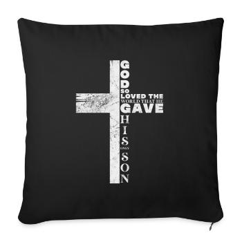 Bible - Housse de coussin décorative 45 x 45 cm - noir - Devant