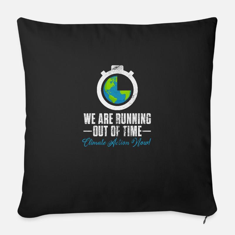 Klimawandel Umwelt Earth Erde Geschenk - Sofakissenbezug 45 x 45 cm - Schwarz