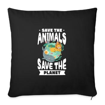 Changement climatique - Housse de coussin décorative 45 x 45 cm - noir - Devant