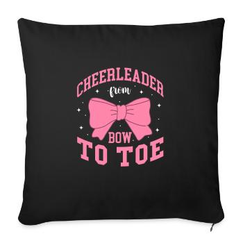 Cheerleader - Housse de coussin décorative 45 x 45 cm - noir - Devant