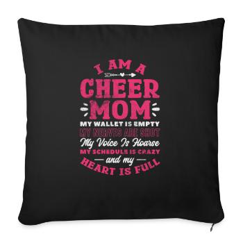 Cheerleader Cheerleading Sport Gymnastik Geschenk - Sofakissenbezug 45 x 45 cm - Schwarz - Vorne