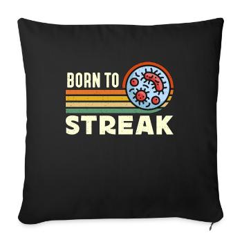 Microbiologist Born To Streak Retro Laboratory - Sofakissenbezug 45 x 45 cm - Schwarz - Vorne