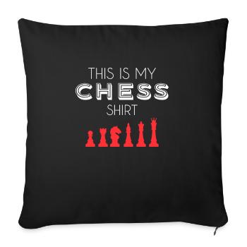 Chemise d’échecs - Housse de coussin décorative 45 x 45 cm - noir - Devant
