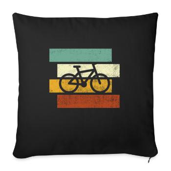 Vélo Rétro - Housse de coussin décorative 45 x 45 cm - noir - Devant