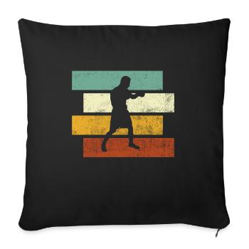 Boxing Retro - Sofa pillowcase 17,3'' x 17,3'' (45 x 45 cm) - black - Front