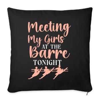 Ballet Danseuse Danse Ballerine - Housse de coussin décorative 45 x 45 cm - noir - Devant