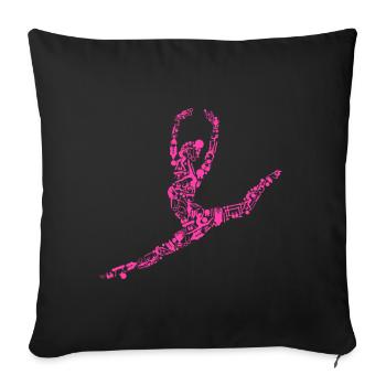 Gymnastique - Housse de coussin décorative 45 x 45 cm - noir - Devant