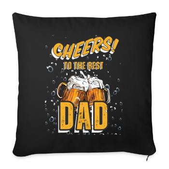 BRAVO AU MEILLEUR PAPA - Housse de coussin décorative 45 x 45 cm - noir - Devant