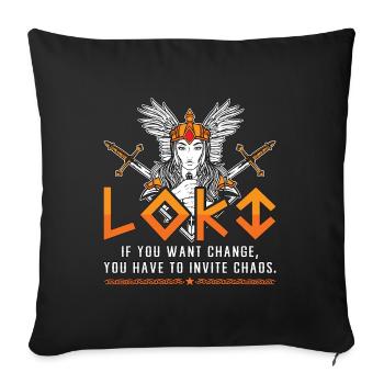 Valkyries If You Want Change Viking Woman Nordic - Sofakissenbezug 45 x 45 cm - Schwarz - Vorne