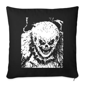 Horror Clown Spooky Halloween Horror Film Evil Cl - Sofakissenbezug 45 x 45 cm - Schwarz - Vorne