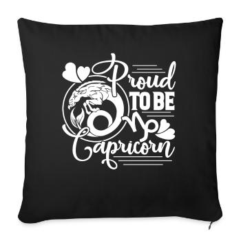 Capricorn Proud To Be Capricorn - Sofa pillowcase 17,3'' x 17,3'' (45 x 45 cm) - black - Front