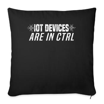 Internet Des Objets IOT Programmeur Admin IT - Housse de coussin décorative 45 x 45 cm - noir - Devant
