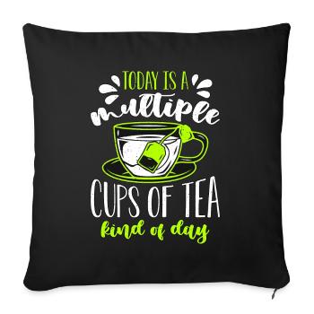 Herbalism Today Is A Multiple Cups Herbs Herbalist - Sofa pillowcase 17,3'' x 17,3'' (45 x 45 cm) - black - Front