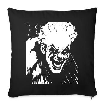 Horror Clown Spooky Halloween Horror Film Evil Cl - Sofa pillowcase 17,3'' x 17,3'' (45 x 45 cm) - black - Front