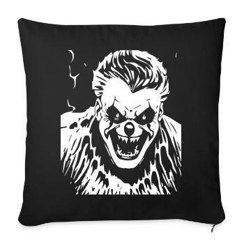 Horror Clown Spooky Halloween Horror Film Evil Cl - Sofakissenbezug 45 x 45 cm - Schwarz - Vorne