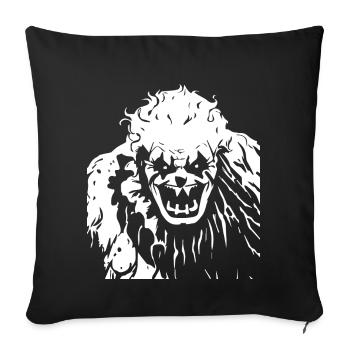 Horror Clown Spooky Halloween Horror Film Evil Cl - Sofa pillowcase 17,3'' x 17,3'' (45 x 45 cm) - black - Front