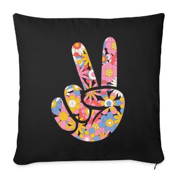 80s Retro CostumeTheme Party Costume 90s Party - Sofa pillowcase 17,3'' x 17,3'' (45 x 45 cm) - black - Front