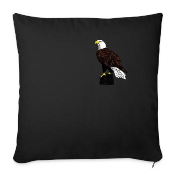 Eagle - Sofa pillowcase 17,3'' x 17,3'' (45 x 45 cm) - black - Front