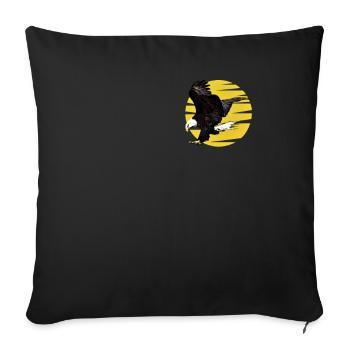 Eagle - Sofa pillowcase 17,3'' x 17,3'' (45 x 45 cm) - black - Front