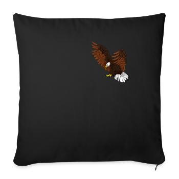 Eagle - Sofa pillowcase 17,3'' x 17,3'' (45 x 45 cm) - black - Front