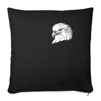Eagle - Sofa pillowcase 17,3'' x 17,3'' (45 x 45 cm) - black - Front