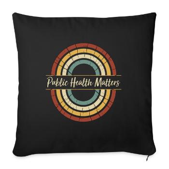 Public Health Matters Retro Public Health Doctor - Sofa pillowcase 17,3'' x 17,3'' (45 x 45 cm) - black - Front