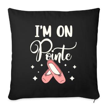 Je suis sur Pointe Ballet Dancer Ballerina - Housse de coussin décorative 45 x 45 cm - noir - Devant