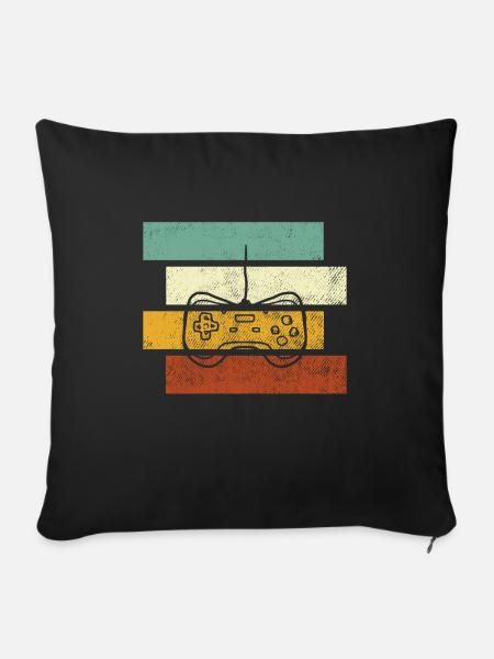 Gaming Retro - Sofakissenbezug 45 x 45 cm - Schwarz