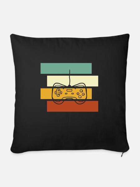 Gaming Retro - Sofakissenbezug 45 x 45 cm - Schwarz