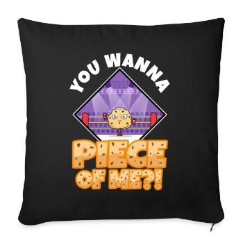 You want to piece of me Biscuit - Sofa pillowcase 17,3'' x 17,3'' (45 x 45 cm) - black - Front