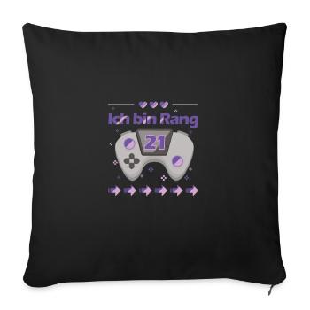 21. Geburtstag Gamer Gaming Videospiele Shirt - Sofakissenbezug 45 x 45 cm - Schwarz - Vorne