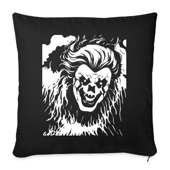 Horror Clown Spooky Halloween Horror Film Evil Cl - Sofa pillowcase 17,3'' x 17,3'' (45 x 45 cm) - black - Front