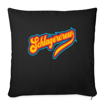 Schlagercrew Schlagermusik Schlager Schlagerparty - Sofakissenbezug 45 x 45 cm - Schwarz - Vorne