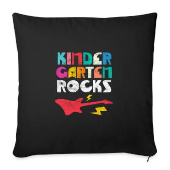Kindergarten - Sofa pillowcase 17,3'' x 17,3'' (45 x 45 cm) - black - Front