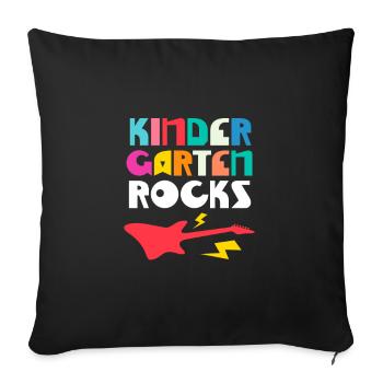 Kindergarten Child School Enrollment School Gift - Sofa pillowcase 17,3'' x 17,3'' (45 x 45 cm) - black - Front