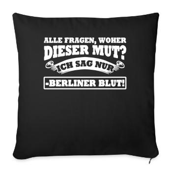 Berliner Blut - Sofakissenbezug 45 x 45 cm - Schwarz - Vorne