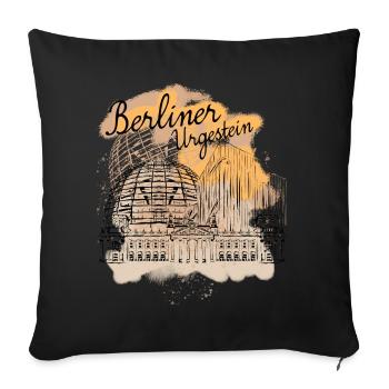 Berlin Reichsttag Bundestag Berliner - Sofakissenbezug 45 x 45 cm - Schwarz - Vorne