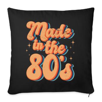 Costume Rétro des années 80Costume de fête à thème Fête des années 90 - Housse de coussin décorative 45 x 45 cm - noir - Devant