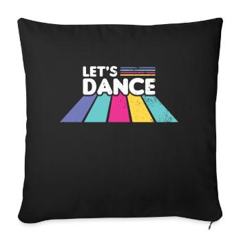 80er Jahre Retro KostümMottoparty Kostüm 90s Party - Sofakissenbezug 45 x 45 cm - Schwarz - Vorne